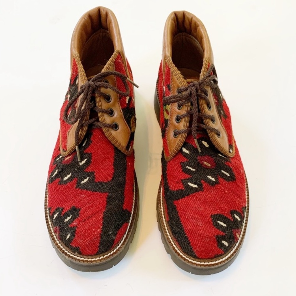 PRESTIGE Turkish Kilim Wool Tapestry Ankle Boots